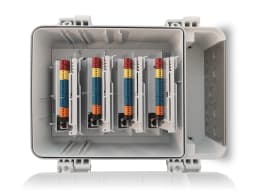 AXIS A1214 from Axis Communications - dimension diagram showing mounting measurements (view 3)