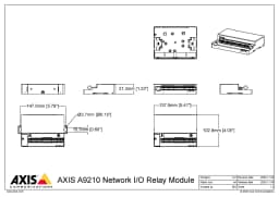 AXIS A9210 from Axis Communications - dimension diagram showing mounting measurements