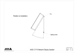 AXIS C1710 from Axis Communications - dimension diagram showing mounting measurements (view 2)