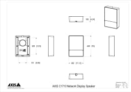 AXIS C1710 from Axis Communications - dimension diagram showing mounting measurements (view 3)