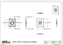 AXIS C8310 from Axis Communications - dimension diagram showing mounting measurements (view 2)