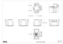 AXIS D2123-VE from Axis Communications - dimension diagram showing mounting measurements (view 3)