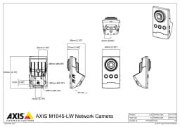 AXIS M1045-LW from Axis Communications - dimension diagram showing mounting measurements (view 5)