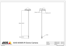 AXIS M3905-R from Axis Communications - dimension diagram showing mounting measurements (view 2)
