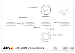 AXIS M4215-V from Axis Communications - dimension diagram showing mounting measurements