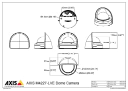 AXIS M4227-LVE from Axis Communications - dimension diagram showing mounting measurements (view 4)