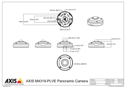 AXIS M4318-PLVE from Axis Communications - dimension diagram showing mounting measurements (view 2)