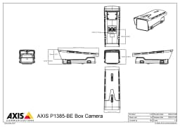 AXIS P1385-BE from Axis Communications - dimension diagram showing mounting measurements (view 2)
