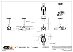 AXIS P1387 from Axis Communications - dimension diagram showing mounting measurements (view 2)