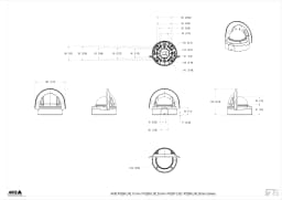 AXIS P3285-LVE from Axis Communications - dimension diagram showing mounting measurements (view 4)