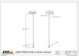 AXIS P3905-R from Axis Communications - dimension diagram showing mounting measurements