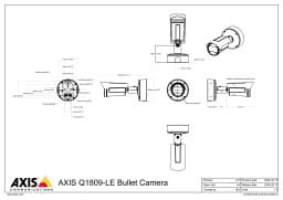 AXIS Q1809-LE from Axis Communications - dimension diagram showing mounting measurements (view 4)