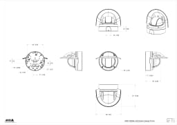 AXIS Q3556-LVE from Axis Communications - dimension diagram showing mounting measurements (view 4)