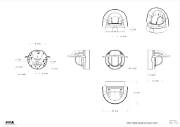 AXIS Q3556-LVE from Axis Communications - dimension diagram showing mounting measurements (view 5)