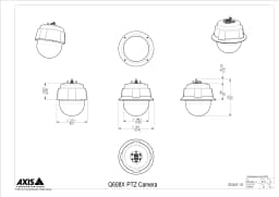AXIS Q6088-E from Axis Communications - dimension diagram showing mounting measurements (view 4)
