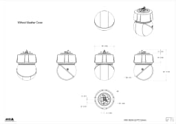 AXIS Q6355-LE from Axis Communications - dimension diagram showing mounting measurements (view 2)