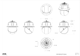 AXIS Q6358-LE from Axis Communications - dimension diagram showing mounting measurements (view 4)