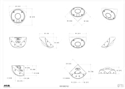 AXIS Q9227-SLV from Axis Communications - dimension diagram showing mounting measurements (view 4)