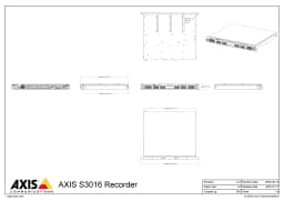 AXIS S3016 from Axis Communications - dimension diagram showing mounting measurements (view 2)