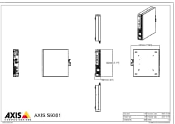 AXIS S9301 from Axis Communications - dimension diagram showing mounting measurements (view 2)