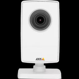 AXIS M1025 from AXIS COMMUNICATIONS - small network camera with HDMI™ and edge storage. The camera is viewed from its front.