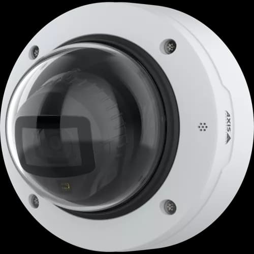 AXIS P3288-LV from AXIS COMMUNICATIONS - Dome Camera viewed from its left angle.