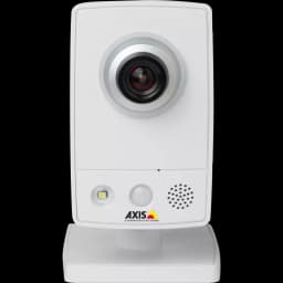 AXIS M1034-W from AXIS COMMUNICATIONS - IP camera in a small and smart design. The camera is viewed from its front.