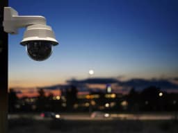 Q6086-E PTZ camera during sunset from Axis Communications