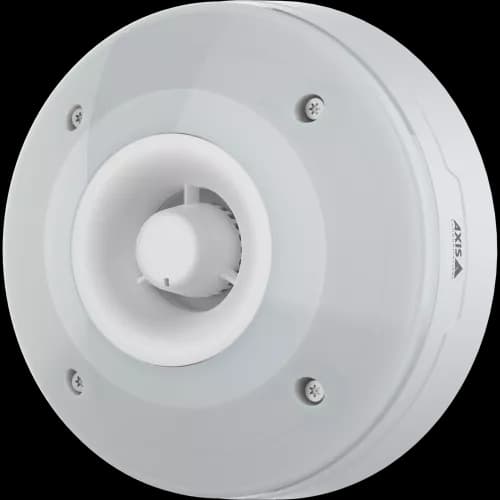 White AXIS D4100-VE Mk II Network Strobe Siren viewed from its left angle from AXIS COMMUNICATIONS