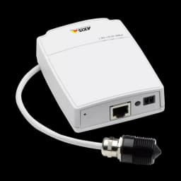 AXIS P1214 from AXIS COMMUNICATIONS - IP Camera has a funcational and extremely discreet design. The product is viewed from its right angle.