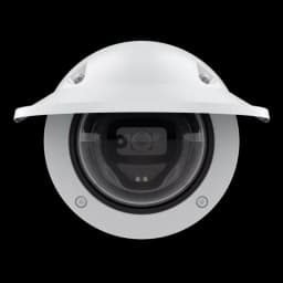 AXIS M3215-LVE from AXIS COMMUNICATIONS - in black and white, viewed from the front