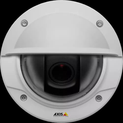 IP Camera AXIS P3214-VE is IK10 vandal-resistant and has P-Iris control. The camera is viewed from it´s front. from AXIS COMMUNICATIONS