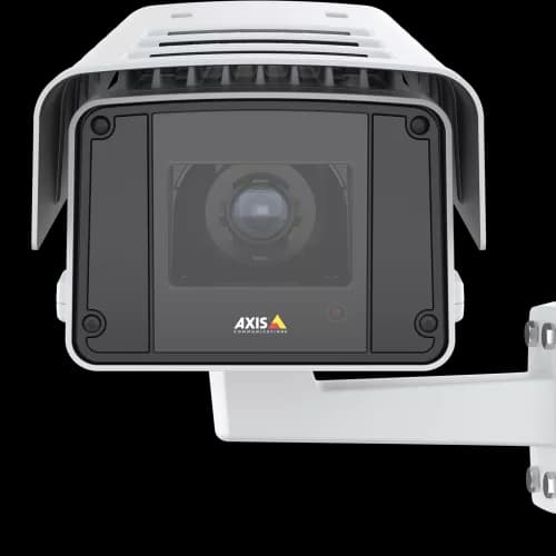 AXIS Q1647-LE from AXIS COMMUNICATIONS - IP Camera with included analytics, viewed from its front.
